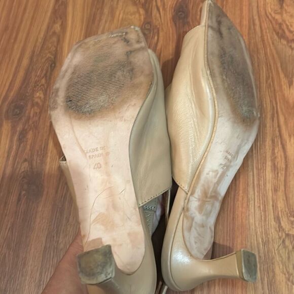 Angel Alarcon Anthropologie tan leather made in Spain low heels size 40 - Picture 4 of 6